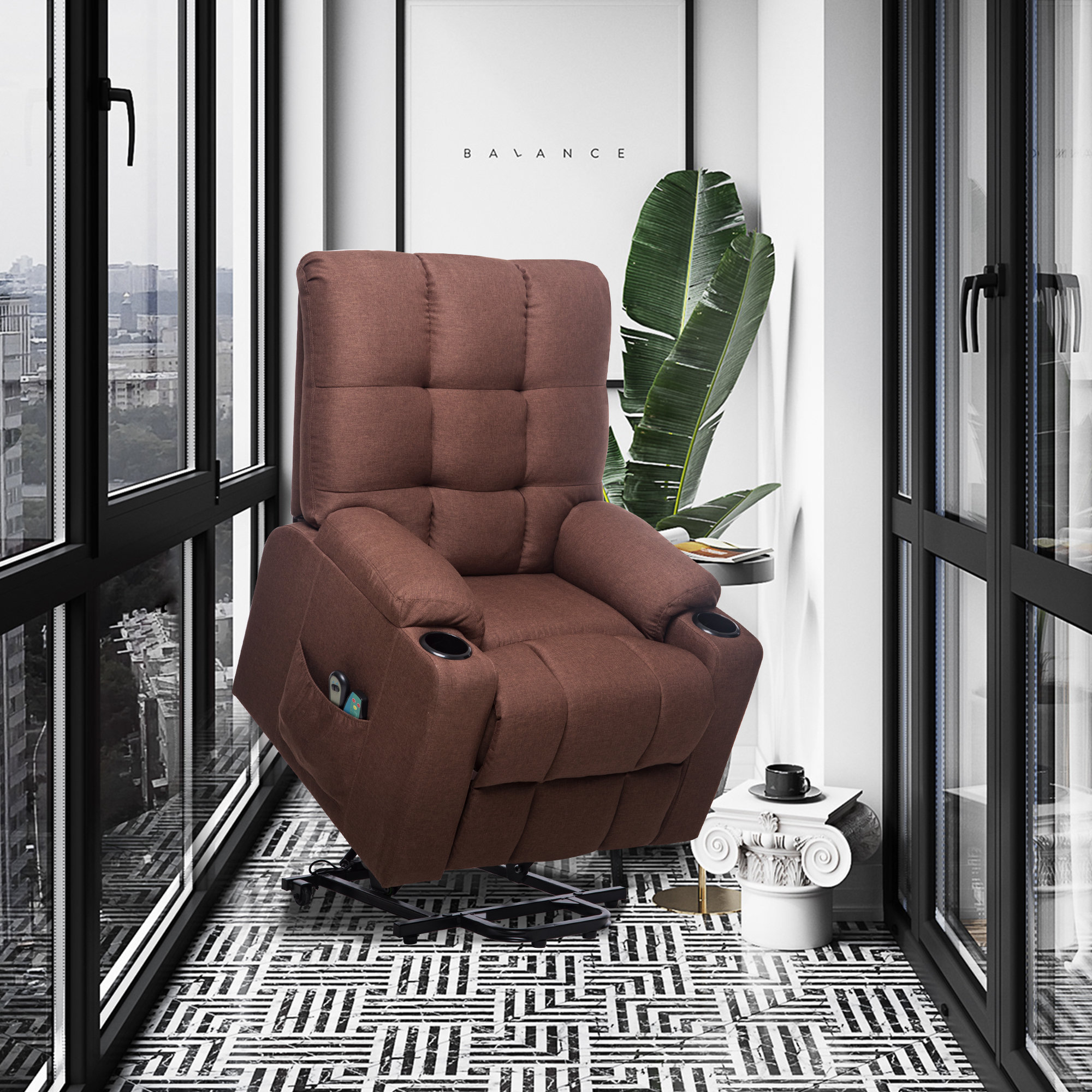 Lift assist recliner with heat and massage Outlet