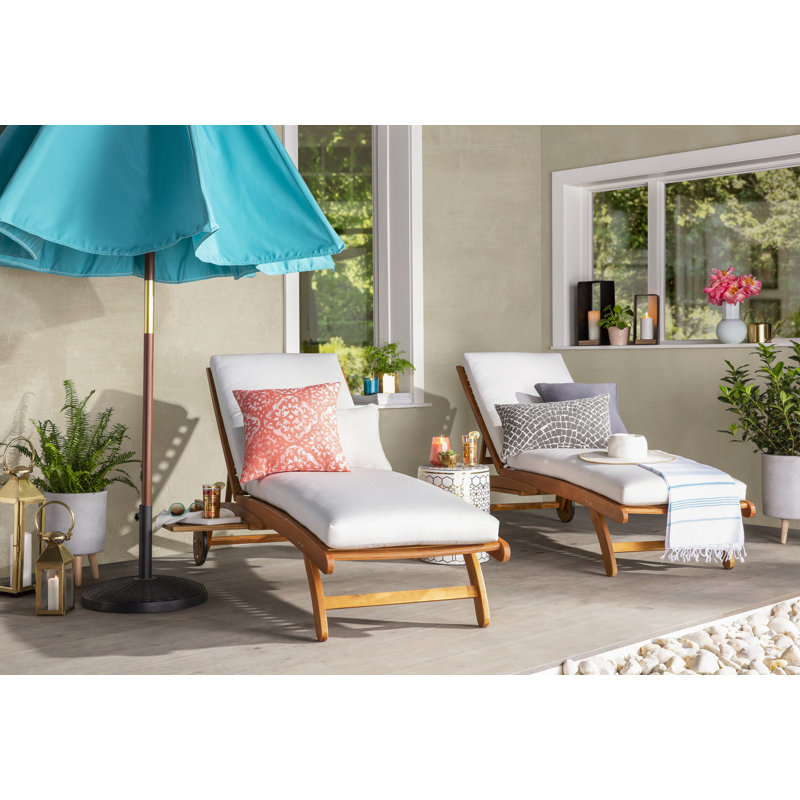 Indoor Outdoor Sanya Turquoise Chaise Lounge Cushion For Patio Furniture Cushions Patio Lawn Garden