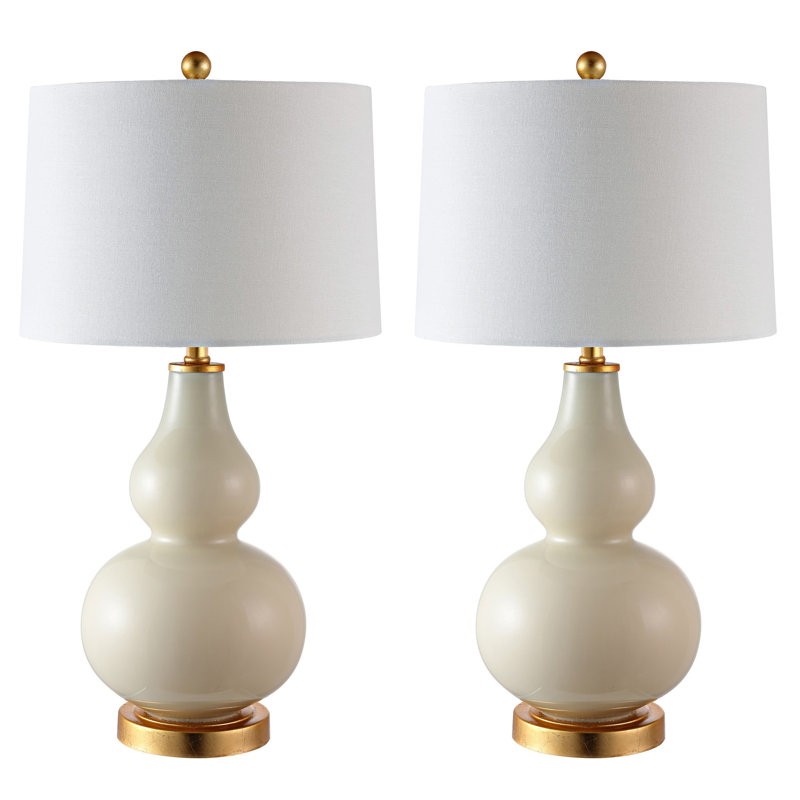 Set of 2 Tamara Table Lamps Base Color: Cream