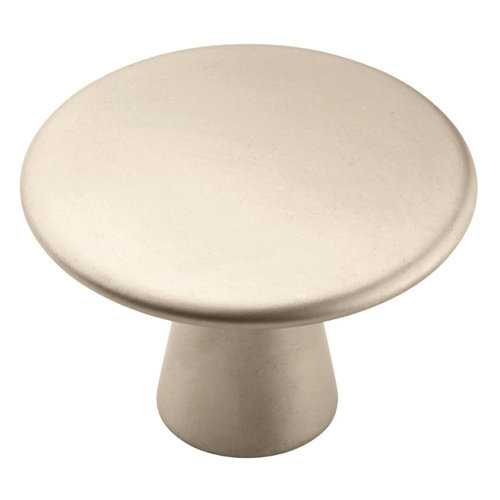 1034-SN-1 GlideRite 3/" Thin Oblong Ring Cabinet Knob Backplate Satin Nickel