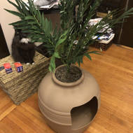 elijah covered hidden cat litter box with decorative planter