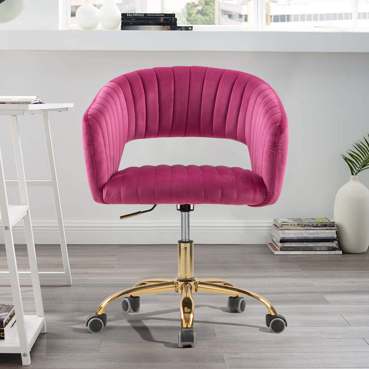 wayfair pink office chair