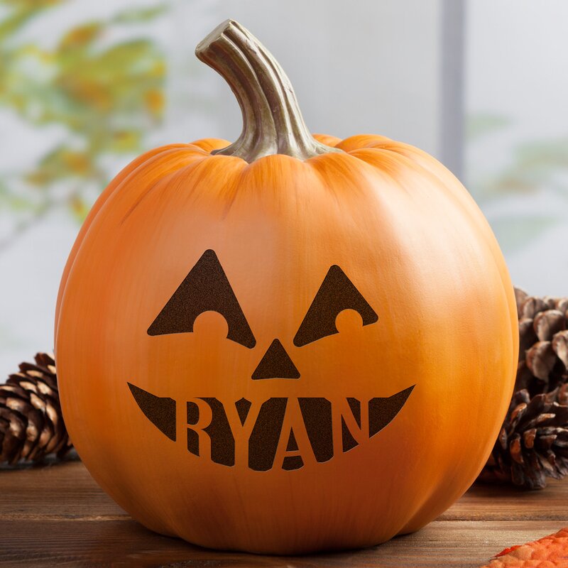 The Holiday Aisle Personalized Pumpkin Face | Wayfair