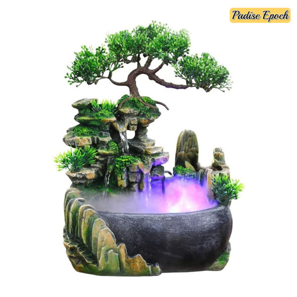 Padise Epoch Resin Rockery Fountain with Light | Wayfair