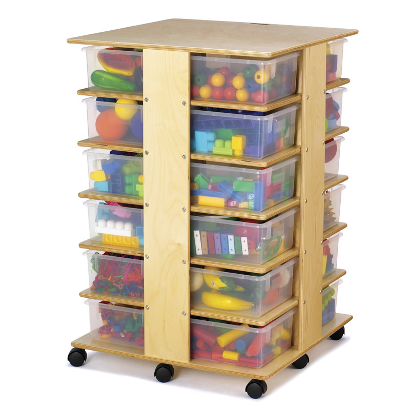 Jonti Craft Double Sided 24 Compartment Cubby With Wheels Wayfair