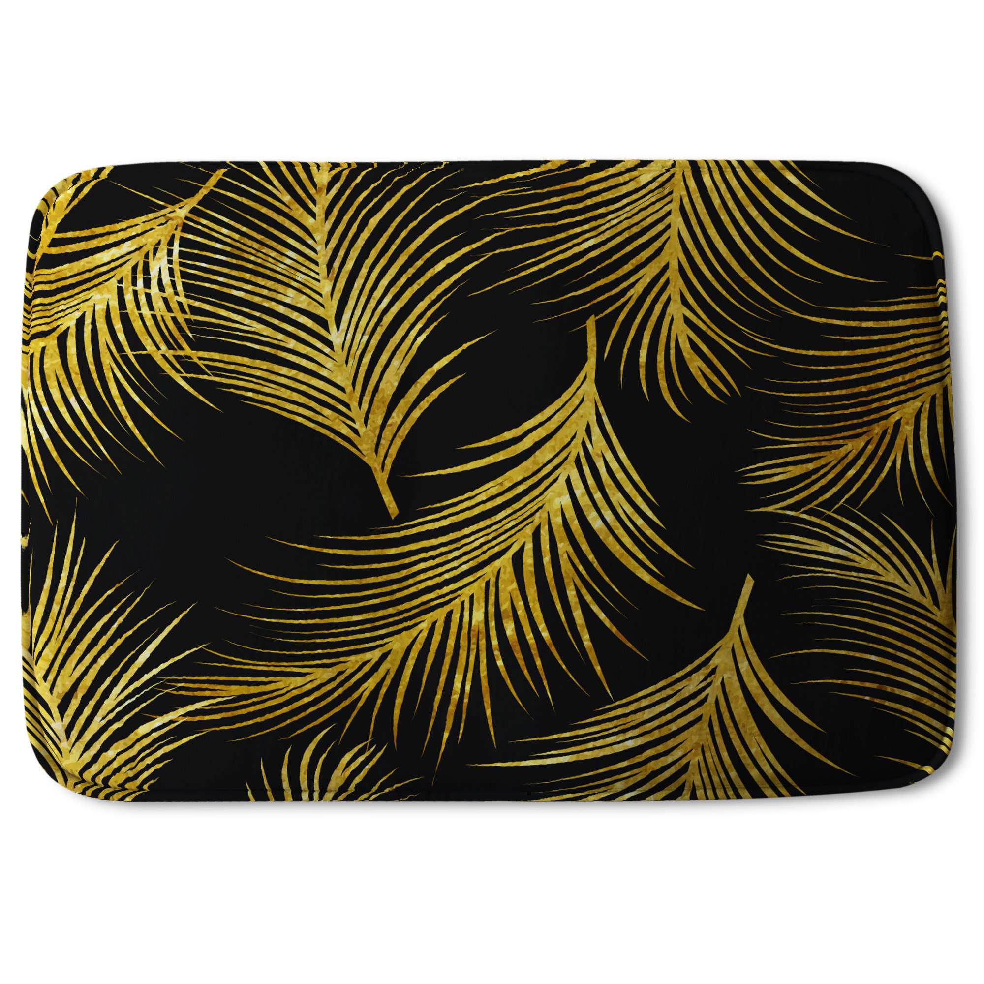 Everly Quinn Corisande Tropical Designer Rectangle Non Slip Floral Bath Rug