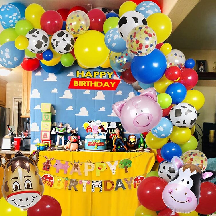 MMTX 59 Piece Farm Animal Birthday Decoration Kit for Kids, Boy Party |  Wayfair