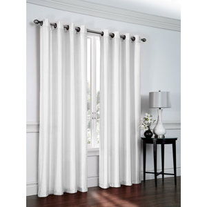 Solid Sheer Grommet Curtain Panels (Set of 2)