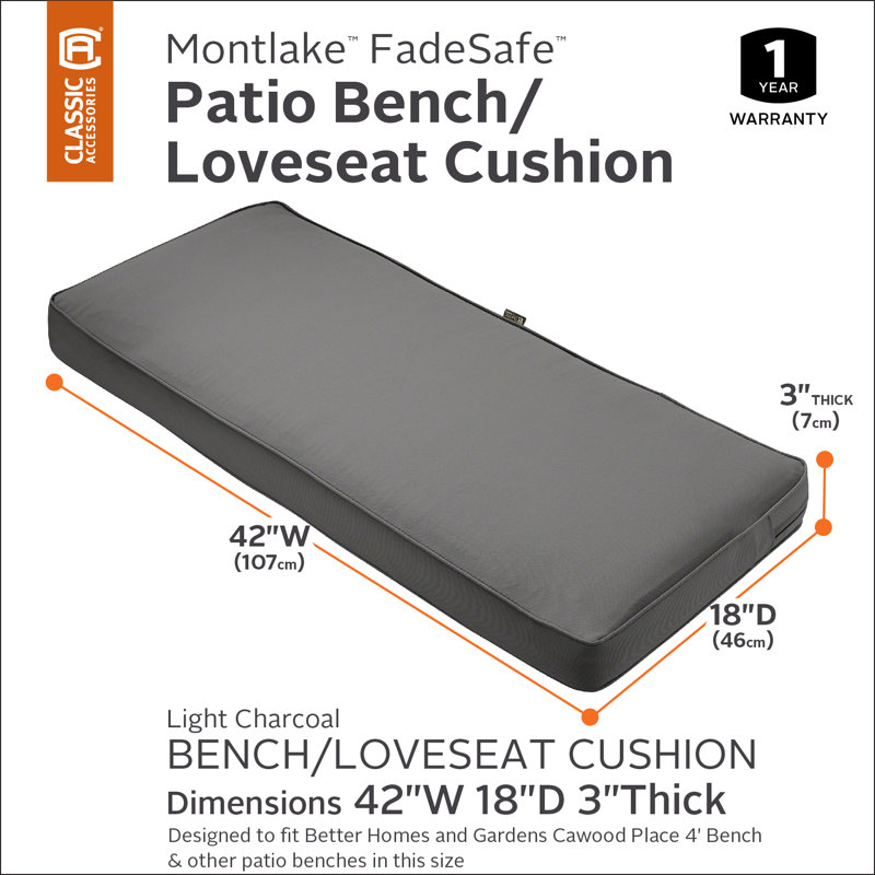 Freeport Park Searcy Fadesafe Indoor Outdoor Bench Cushion