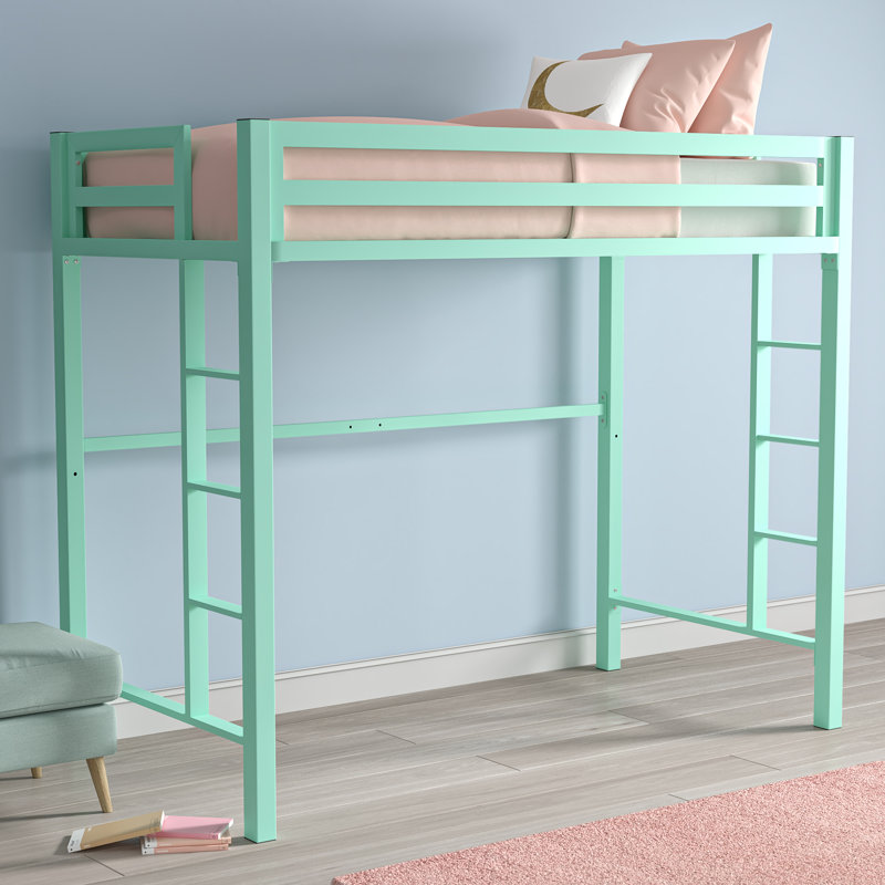 mint green loft bed