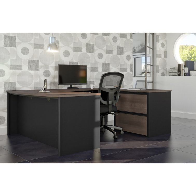 Orren Ellis Aurea Reversible UShape Executive Desk & Reviews Wayfair
