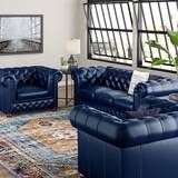 Forsyth 3 Piece Leather Living Room Set by Trent Austin Design