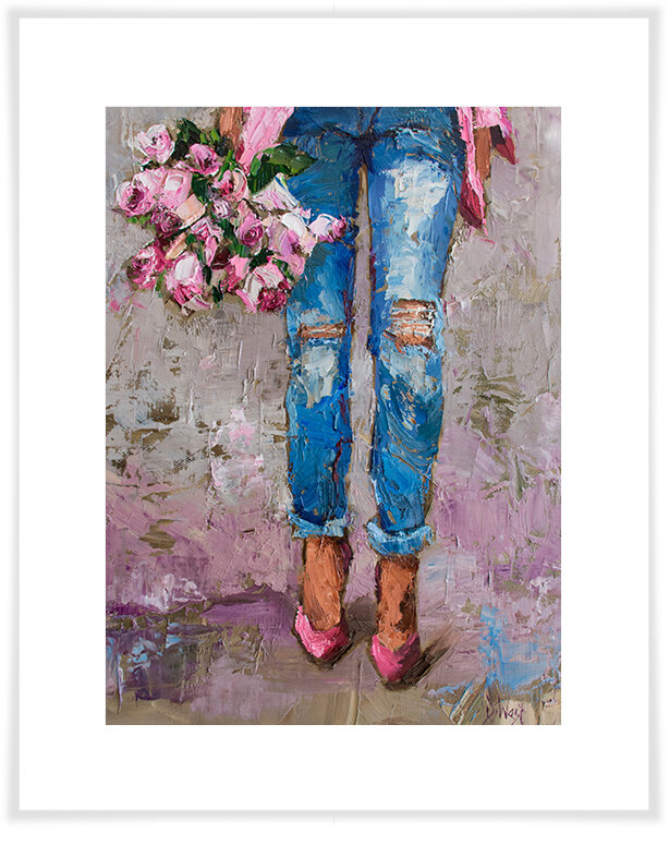 House Of Hampton Figurative Fancy Floral By Donna J West Acrylic Painting Print On Paper Wayfair