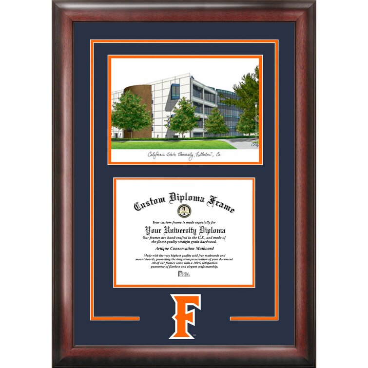 Value Savings $59 Campus Images NCAA Unisex Spirit Diploma Manhattan Black Frame with Bonus Lithograph