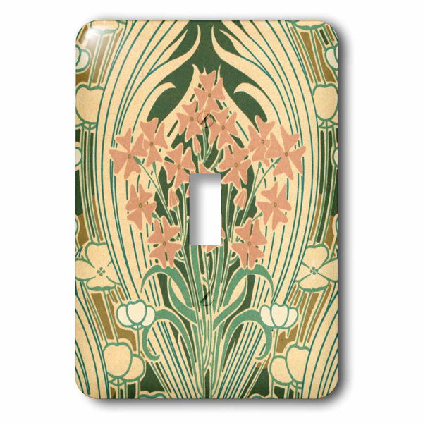 3drose Vintage Peach Floral 1 Gang Toggle Light Switch Wall Plate Wayfair