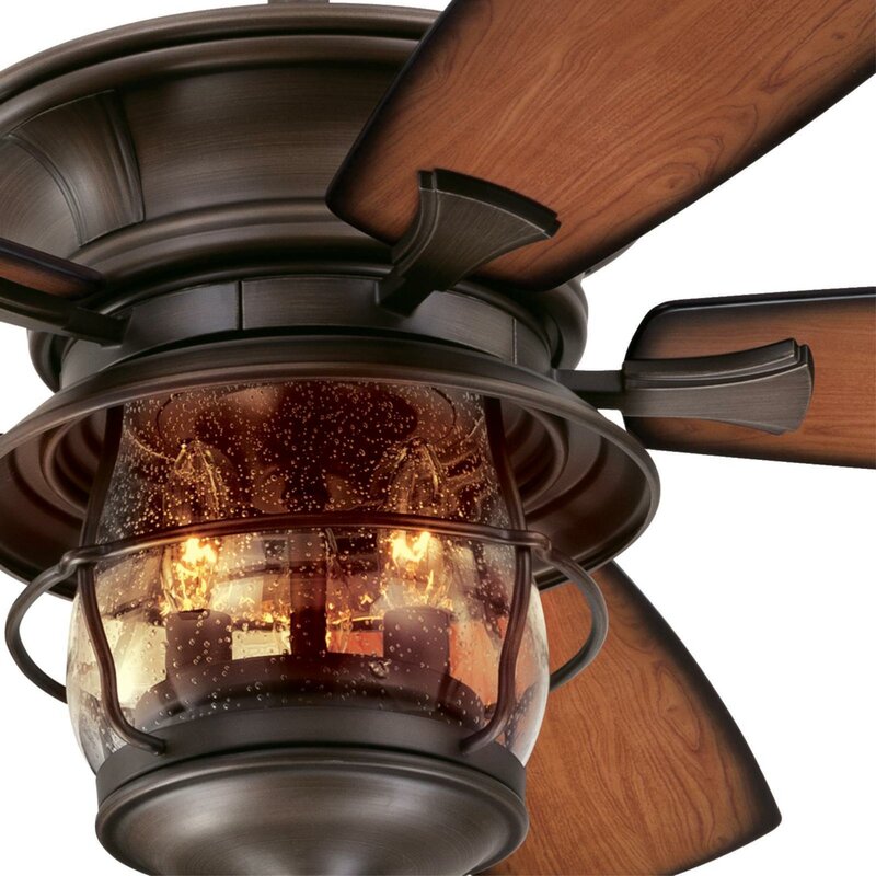 52" Quebec 5 - Blade Outdoor Standard Ceiling Fan with ...