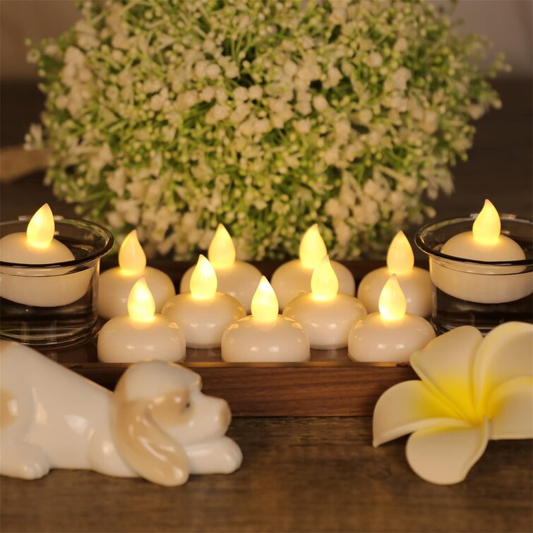 Flameless Battery Operated LED Tea Lights Tealight Candles White Wedding Decor 