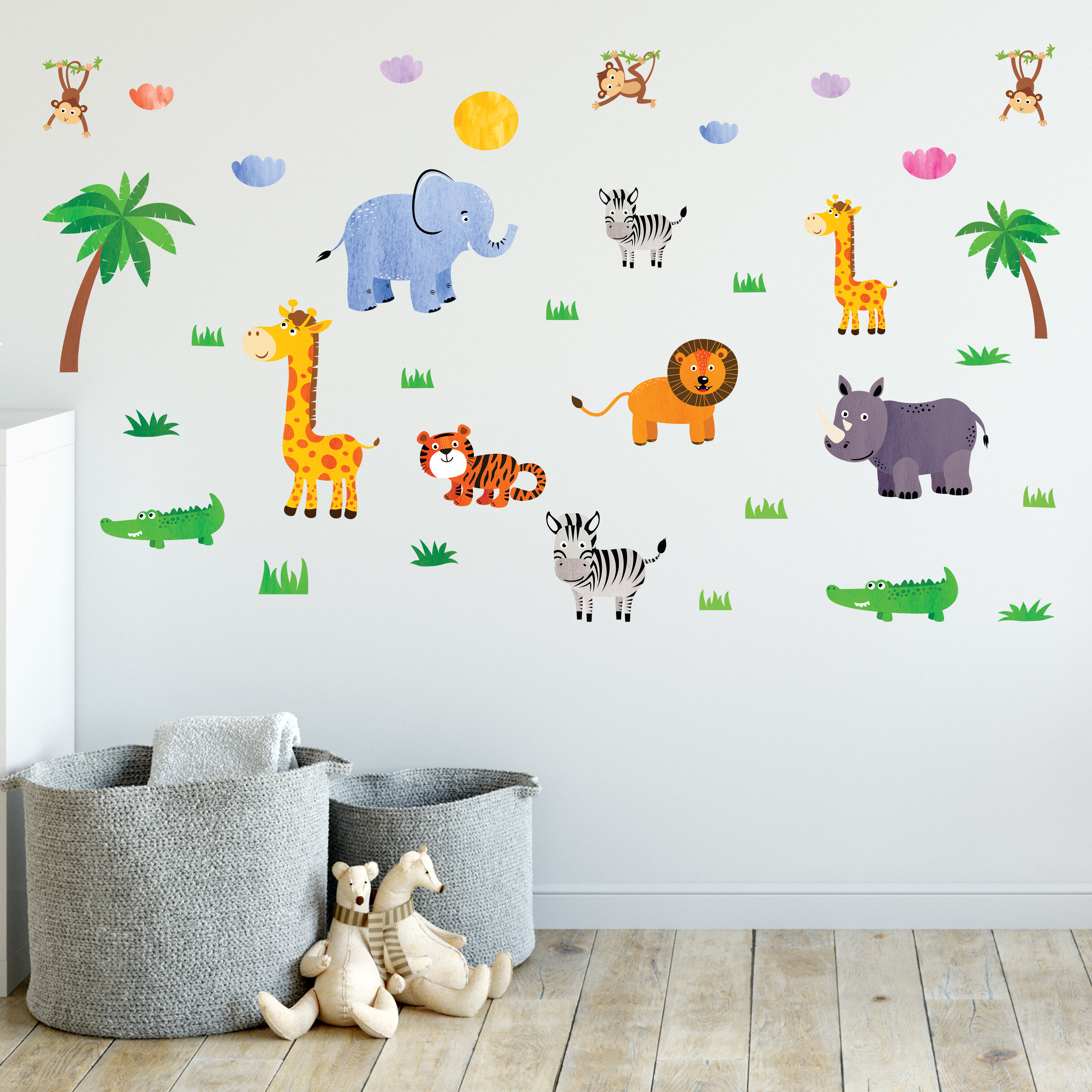 Jungle Animal Wall Sticker Gives The Child The Best Gift