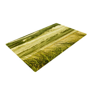 Iris Lehnhardt Dunes and Waves Water Green Area Rug