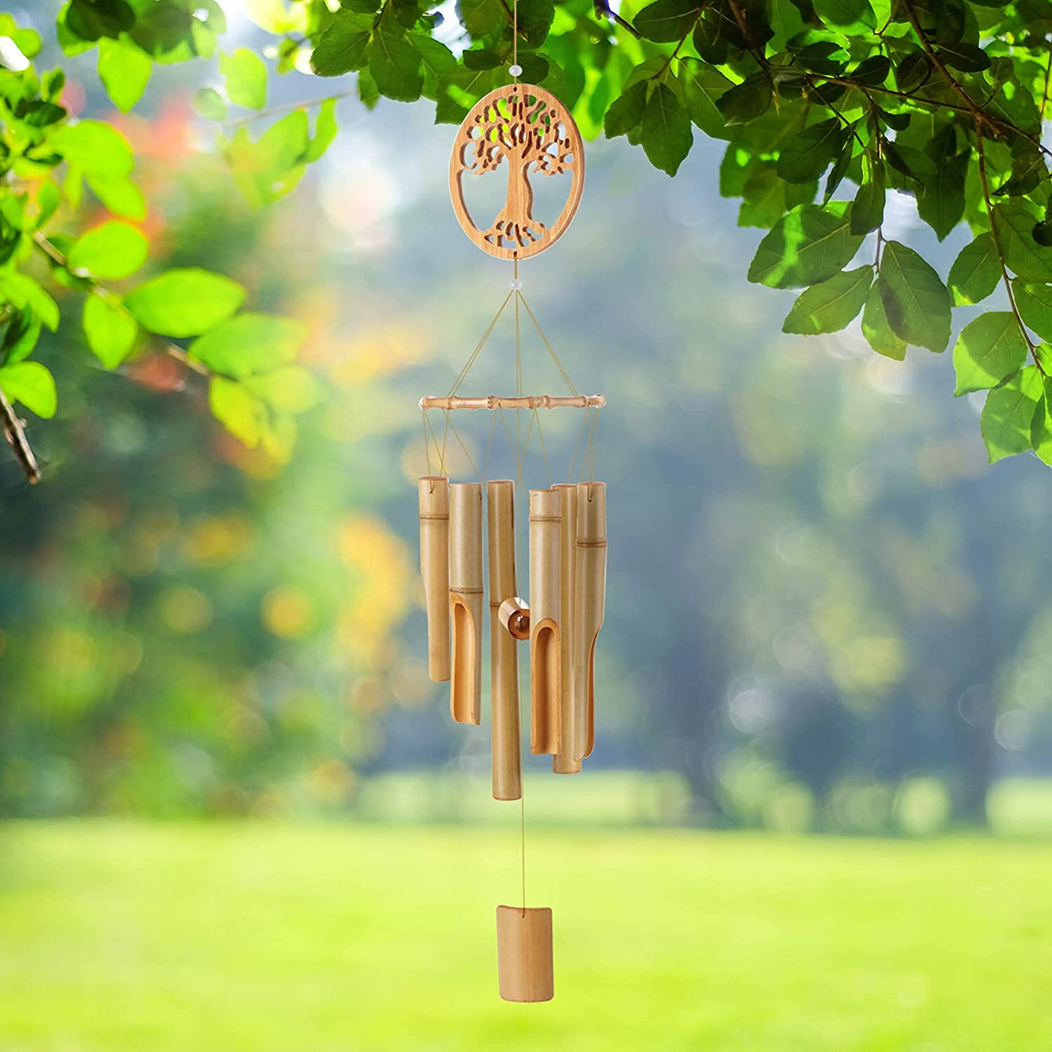 Tree of Life Wind Chime Metal Hanging Ornament Garden Outdoor Home Decor Gift