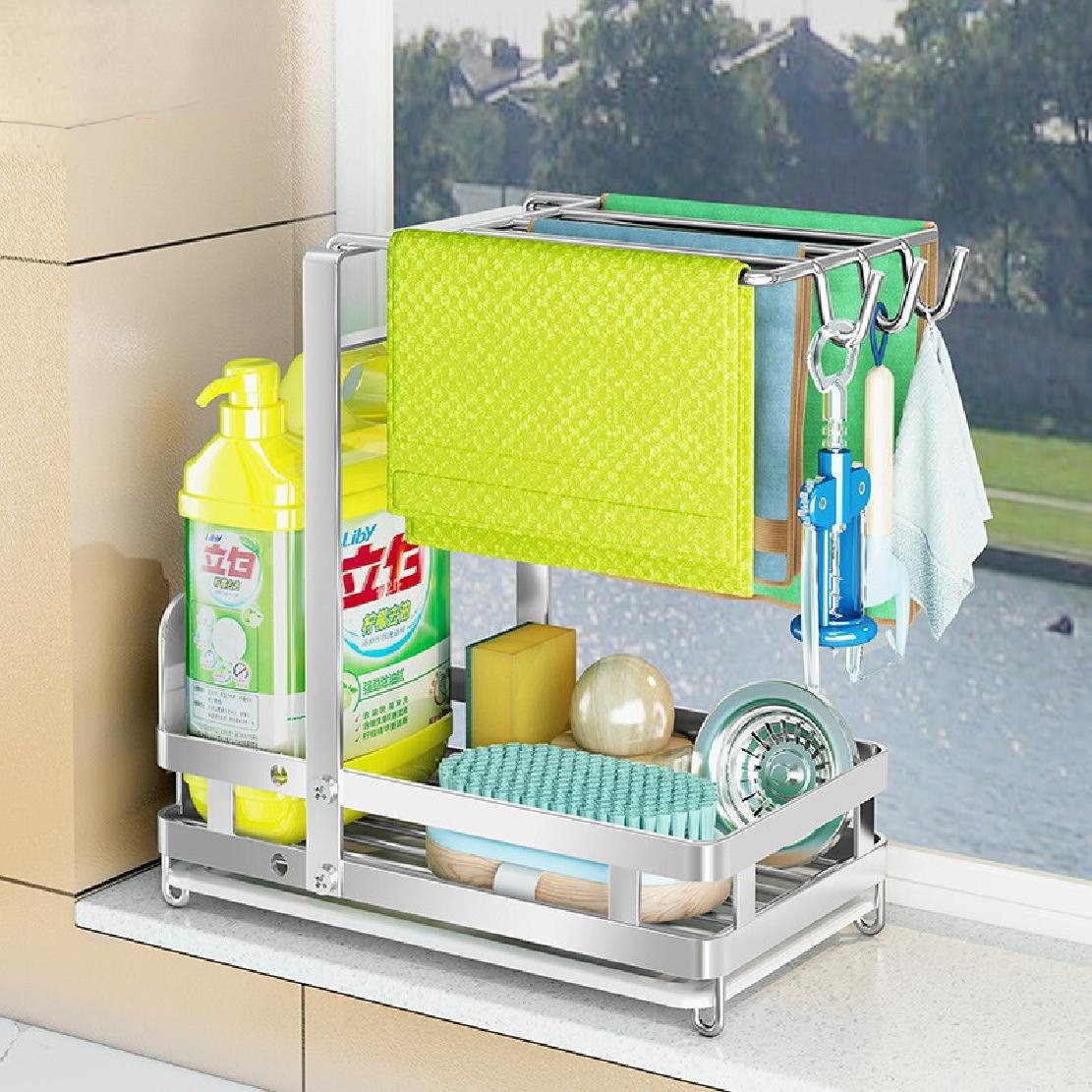 Umber Rea Stainless Steel Sink Caddy Wayfair