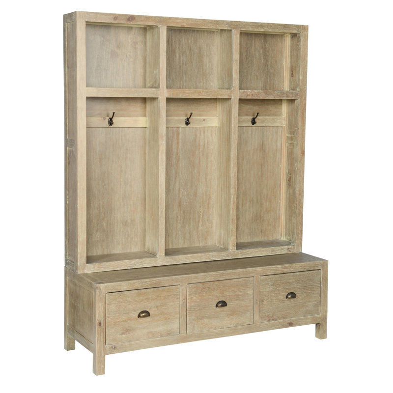 Benjara Wooden Entryway Bench With 3 Drawers And 3 Cloth Hanging Hooks Brown Wayfair The best entryway benches available online. wooden entryway bench with 3 drawers and 3 cloth hanging hooks brown