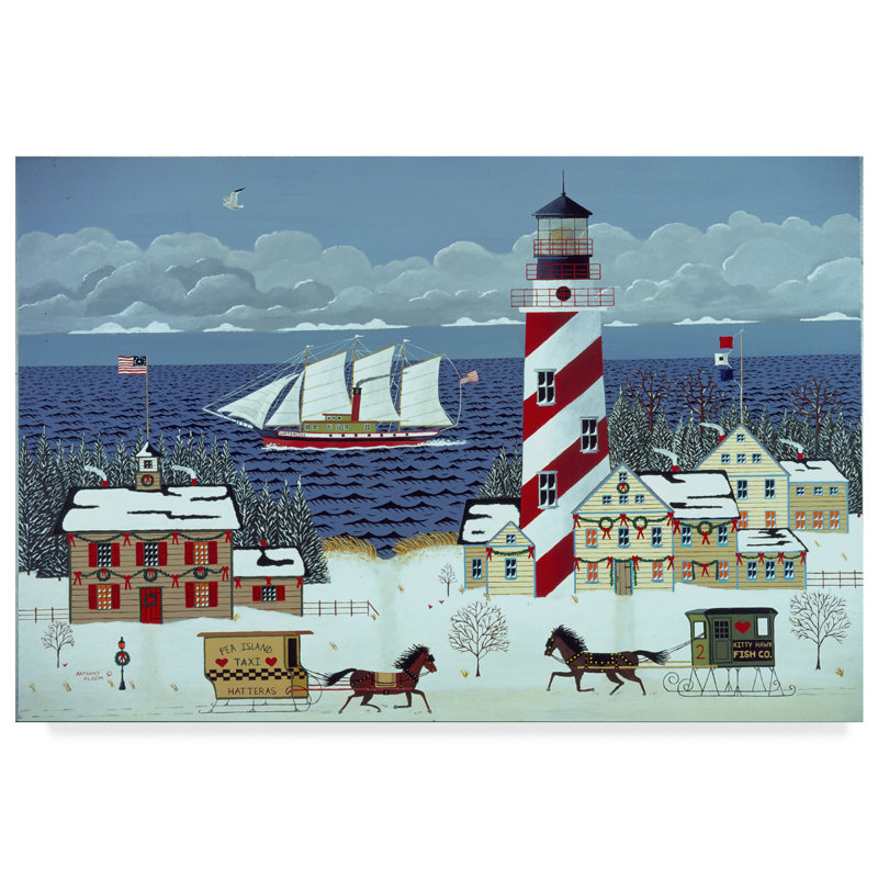 Trademark Art Christmas In The Carolinas Acrylic Painting Print