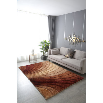 Galway Hand-Tufted Brown Area Rug Size: Rectangle 5'x 7'