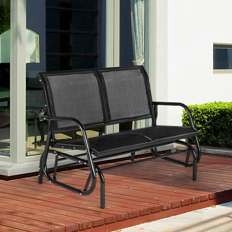 Arlmont & Co. Stephen 2 Seats Outdoor Swing Metal Glider ... (800 x 800 Pixel)
