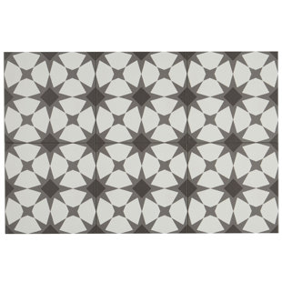 Black And White Geometric Tile Wayfair Encausto 8 X Porcelain Field Tile In White Black