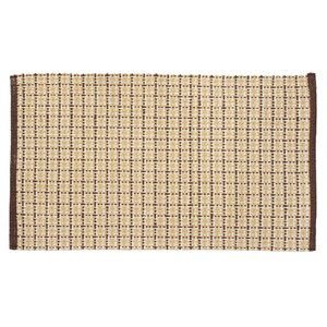 Tattersall Plaid Hand-Woven Brown Area Rug