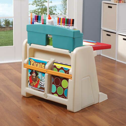 toddler art desk with storage