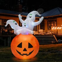 - Mains Powered 7ft 11 Inflatable Outdoor Halloween Ghost Decoration 2.4m 