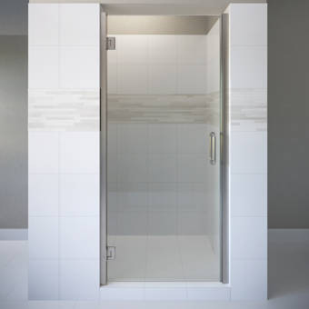 Glass Warehouse 28 X 78 Hinged Frameless Shower Door Reviews Wayfair