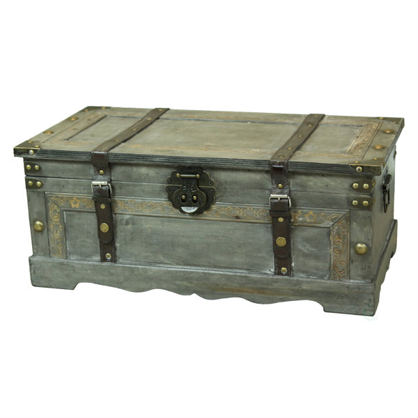 Williston Forge Grand Coffre De Rangement En Bois Rustique Nowlin Et Commentaires Wayfair Ca Malle de voyage militaire antique, 1910s. grand coffre de rangement en bois rustique nowlin