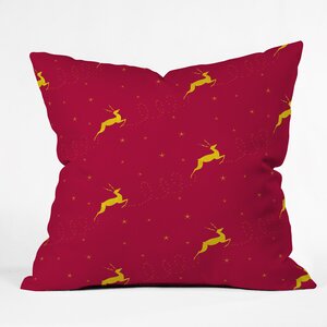 Jacqueline Maldonado Reindeer Stars Throw Pillow