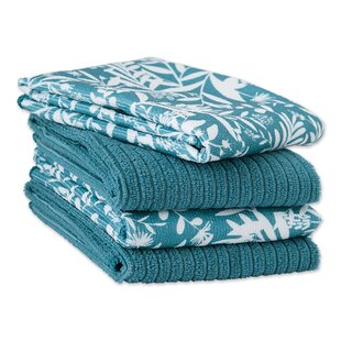 Large Kitchen Cloth 3 Pack tea Towels Check Design 100% Cotton Dish Cloth 