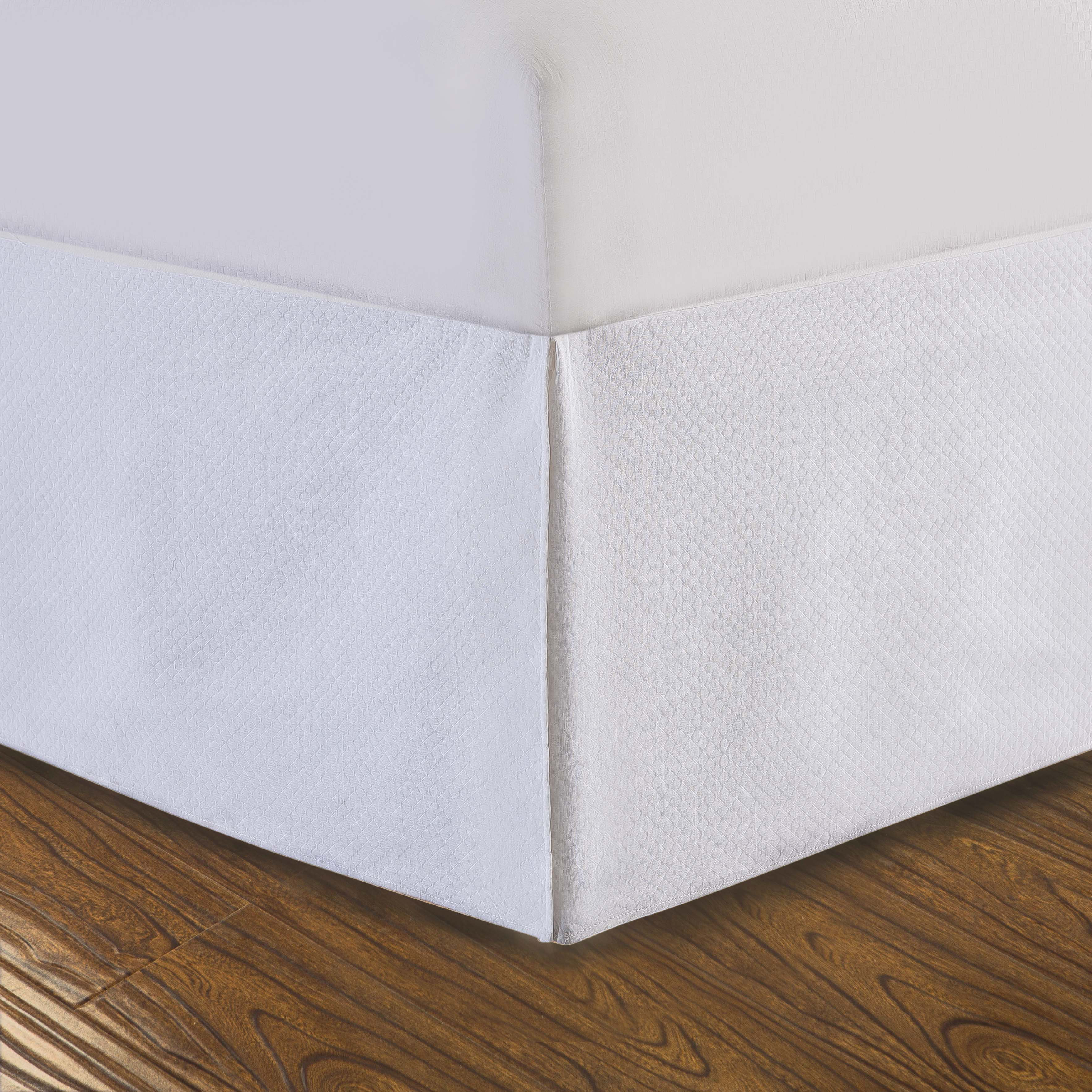 Fresh Ideas DreamSpace Diamond Matelasse Tailored 14" Bed Skirt