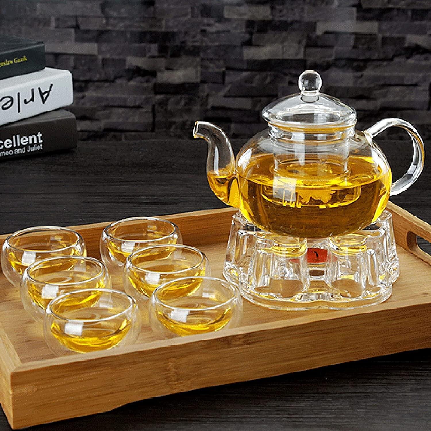 Color Changing Glass Teapot Set With Heat Resistant And Large Capacity Features