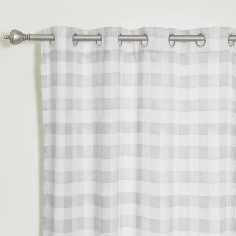 Batten Watercolor Check Plaid Room Darkening Grommet Curtain Panels Batten Watercolor Check Plaid Room Darkening Grommet Curtain Panels