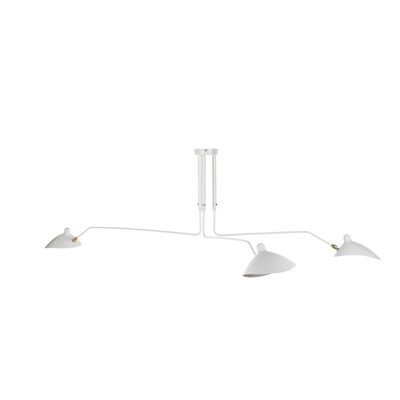Quinata 3-Light Adjustable Pendant with Twistable Shades and White Finish INCOMPLETE 