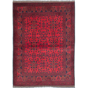 One-of-a-Kind Rosales Traditional Hand-Knotted Rectangle Dark Burgundy Area Rug