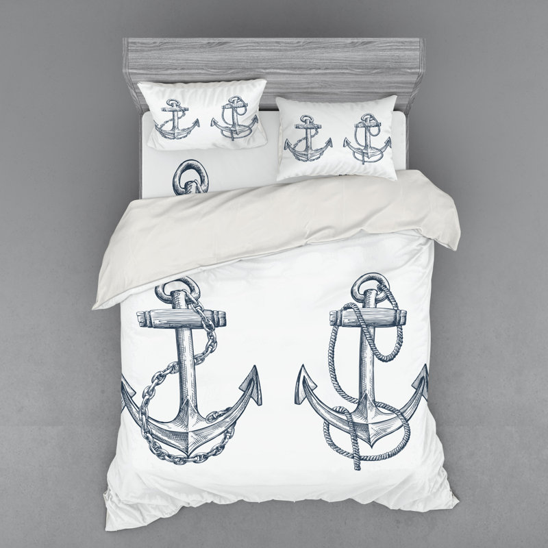 East Urban Home Anchor Vintage Sketch Nautical Element Ship