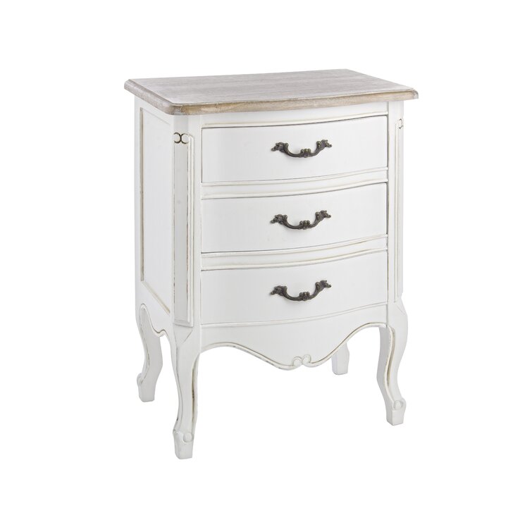 Lily Manor Baxter 3 Drawer Bedside Table | Wayfair.co.uk