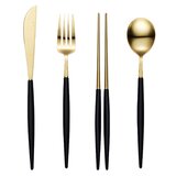Featured image of post Black Flatware Canada : Gibson casual living 58 piece flatware set in black.