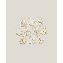 Lenox Mini 3-Piece Optic Snowflake Ornament Set 0.22 Clear 