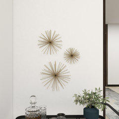 Princess Metal Wall Decor Accents Gold 
