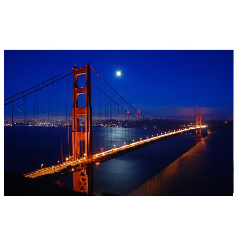 Northlight Led Lighted Famous San Francisco Golden Gate Bridge Photographic Print On Canvas Reviews Wayfair