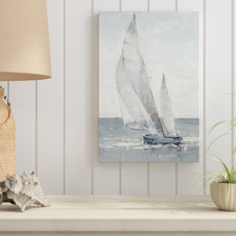 Gray Seas I by Ethan Harper - Wrapped Canvas Painting