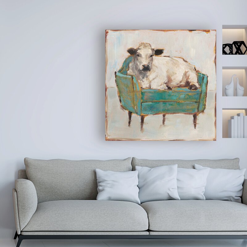 Moo-Ving In I by Ethan Harper - Wrapped Canvas Painting